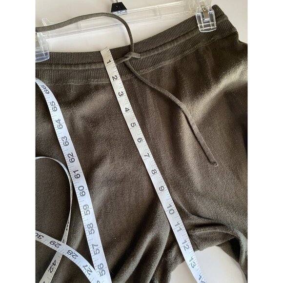 Vince Knit Sweater Pants set Sz Small Green Wide Leg Cropped Outfit - Picture 8 of 14